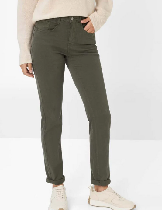 Brax Mary Winter Dream Trousers Dark Khaki
