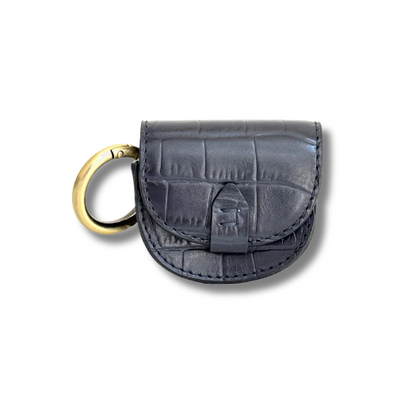Barkworth Reeve Muckton Mini Leather Pouch Navy