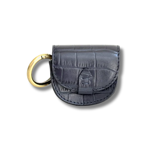 Barkworth Reeve Muckton Mini Leather Pouch Navy