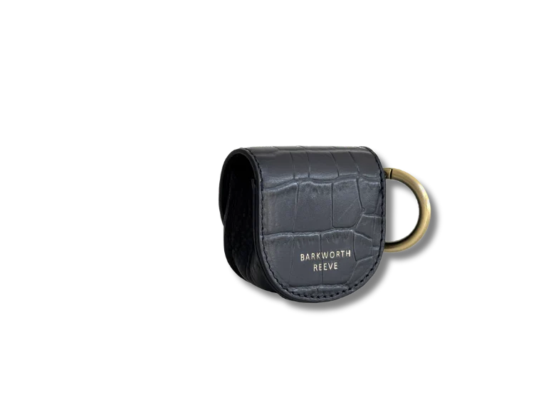 Barkworth Reeve Muckton Mini Leather Pouch Navy