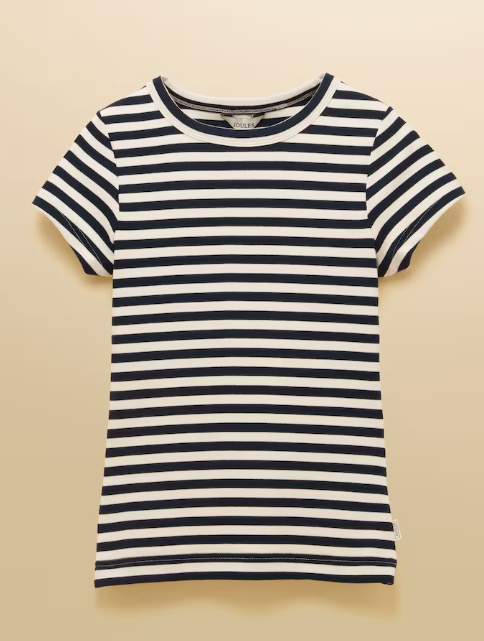 Joules Sophie Fitted Top Navy Striped