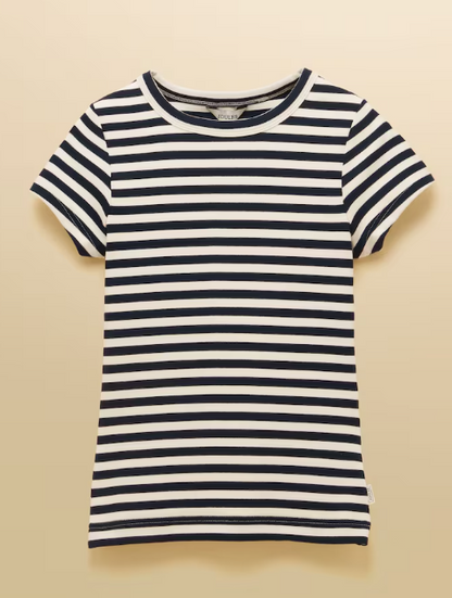 Joules Sophie Fitted Top Navy Striped