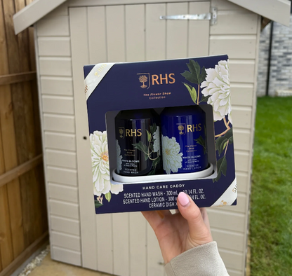 The Somerset Toiletry Co. RHS The Flower Show Collection Hand Care Caddy White Blooms