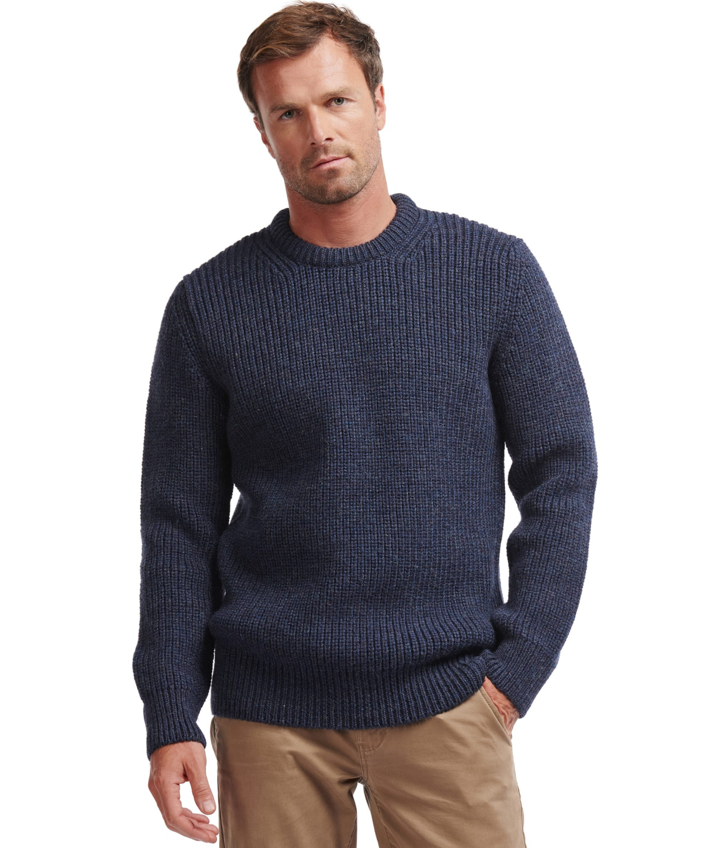 Barbour New Tyne Crew Neck Sweater Denim