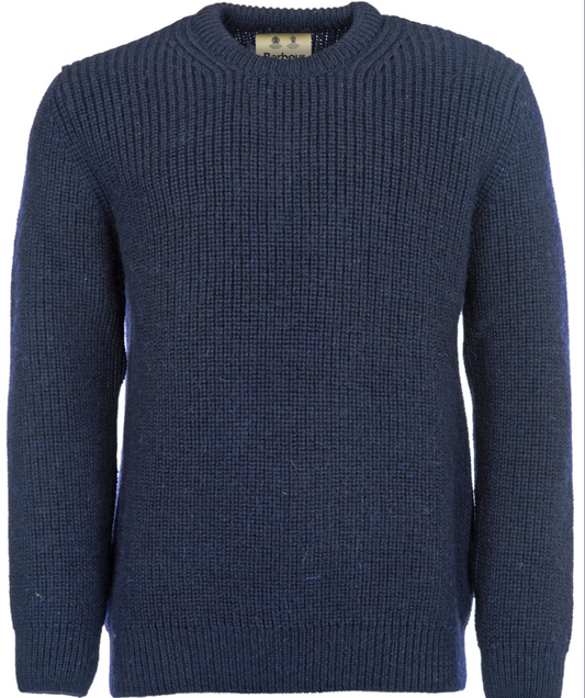 Barbour New Tyne Crew Neck Sweater Denim