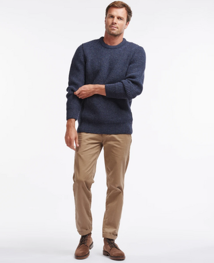 Barbour New Tyne Crew Neck Sweater Denim