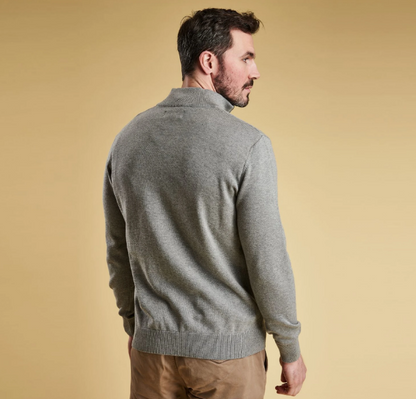 Barbour Cotton Half Zip Sweater Grey Marl