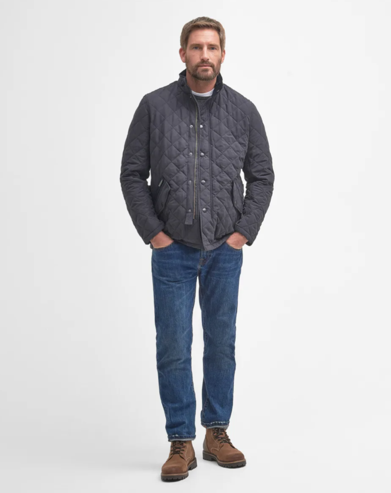 Barbour Shoveler Quilted Jacket Navy