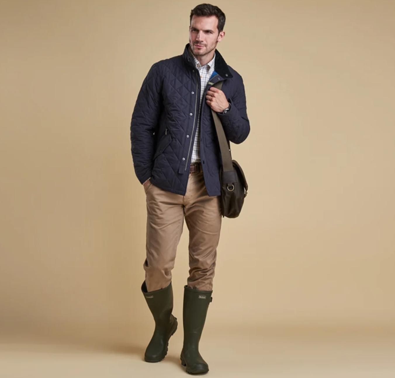 Barbour Shoveler Quilted Jacket Navy
