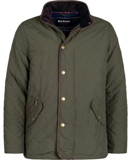 Barbour Waterproof Shoveler Quilted Jacket Dark Olive