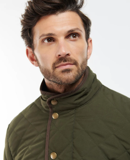 Barbour Waterproof Shoveler Quilted Jacket Dark Olive