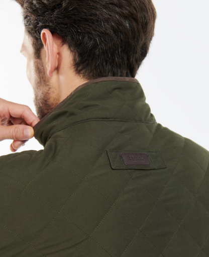 Barbour Waterproof Shoveler Quilted Jacket Dark Olive