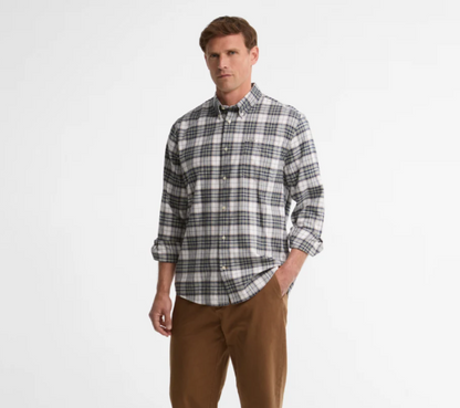 Barbour Telfield Regular Fit Checked Shirt Navy