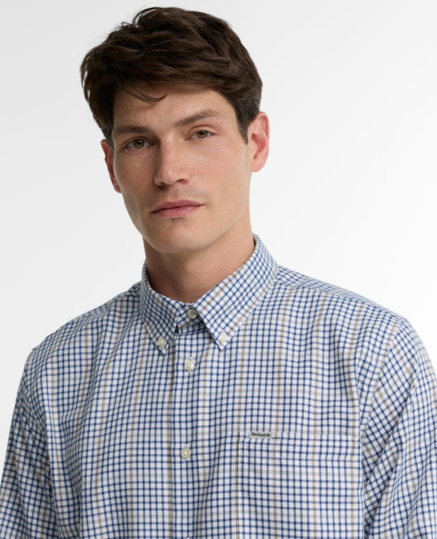 Barbour Henderson Thermo Weave Shirt Deep Blue