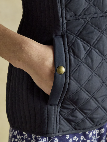 Joules Minx Showerproof Diamond Quilted Gilet Navy
