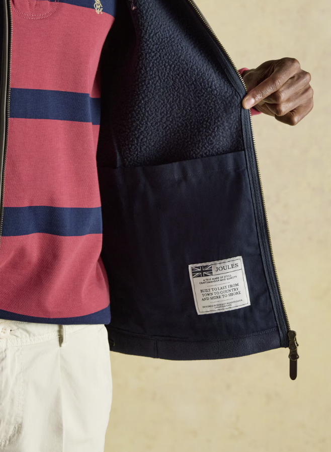 Joules Heritage Fleece Gilet Navy