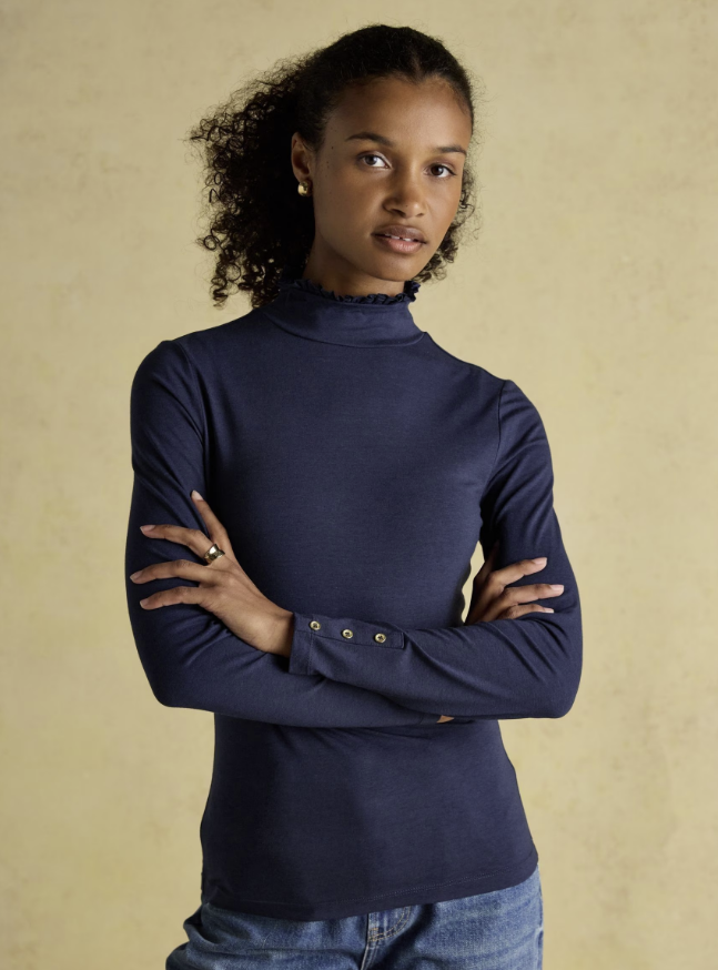 Joules Amy Jersey Top Navy