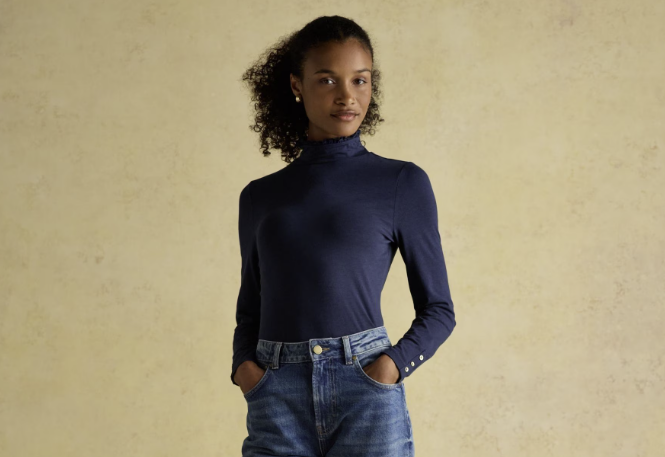 Joules Amy Jersey Top Navy
