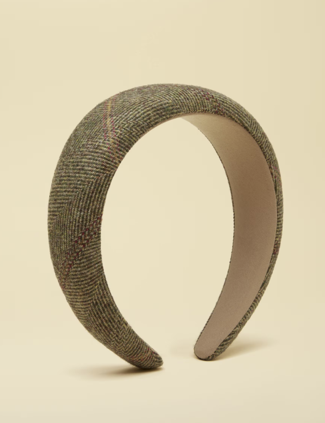 Joules Tessie Green Tweed Headband