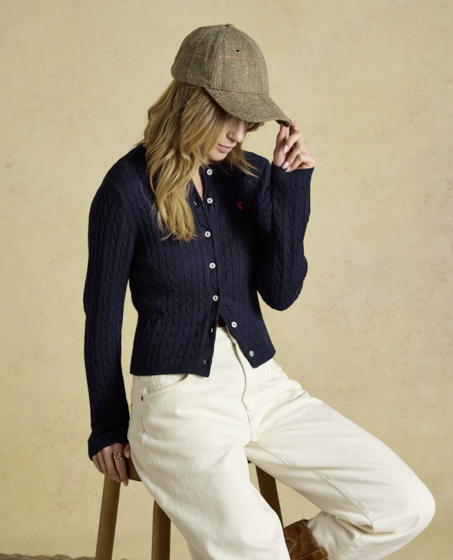 Joules Perry Khaki Tweed Baseball Cap