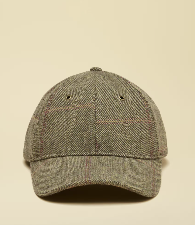 Joules Perry Khaki Tweed Baseball Cap