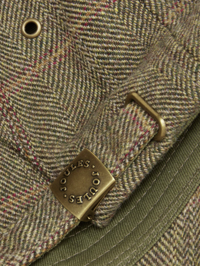Joules Perry Khaki Tweed Baseball Cap