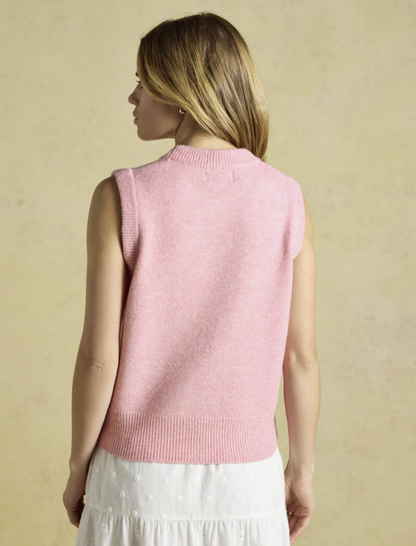 Joules Holly Knitted Vest Pale Pink