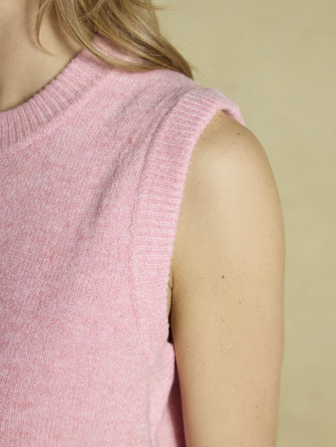 Joules Holly Knitted Vest Pale Pink