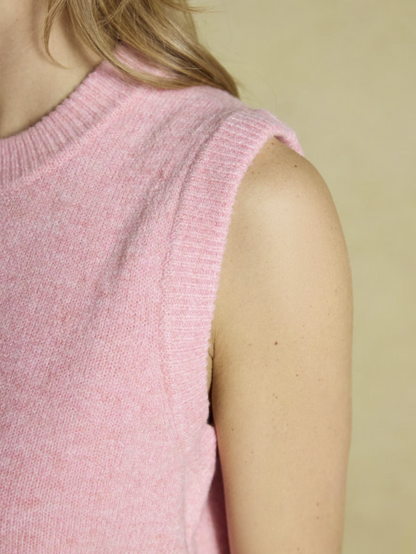 Joules Holly Knitted Vest Pale Pink
