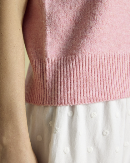Joules Holly Knitted Vest Pale Pink