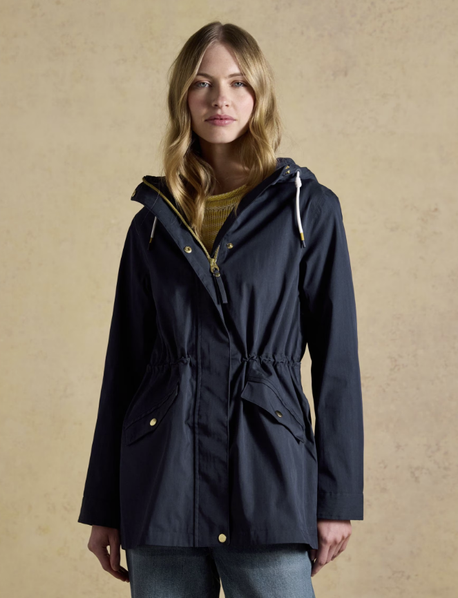 Joules Portwell Hooded Waterproof Raincoat Navy