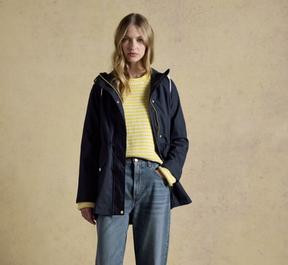 Joules Portwell Hooded Waterproof Raincoat Navy
