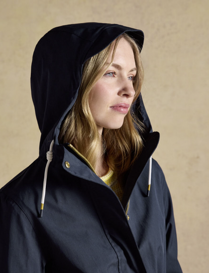 Joules Portwell Hooded Waterproof Raincoat Navy