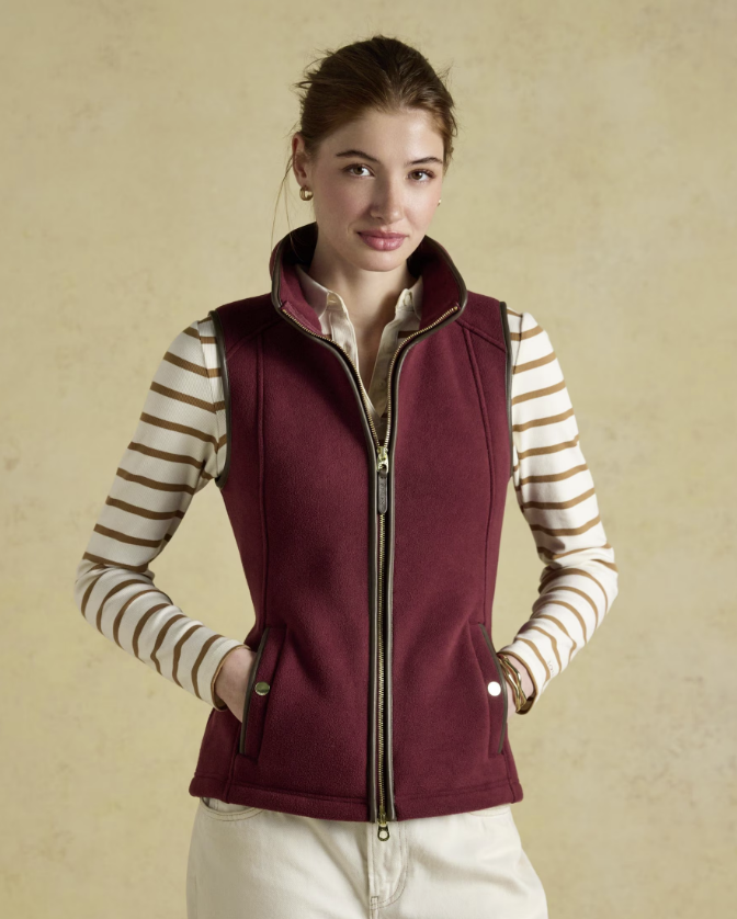Joules Heritage Regular Fleece Gilet Port