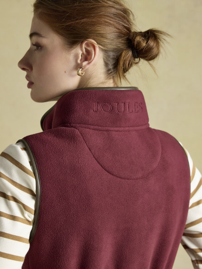 Joules Heritage Regular Fleece Gilet Port