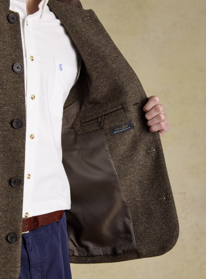 Joules Tweed Gilet Brown