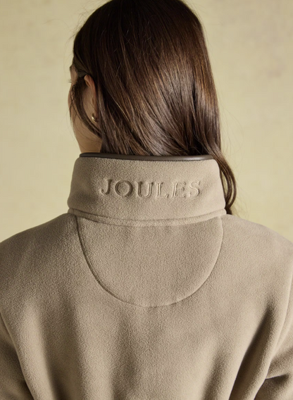 Joules Heritage Zip Up Polar Fleece Mink Brown