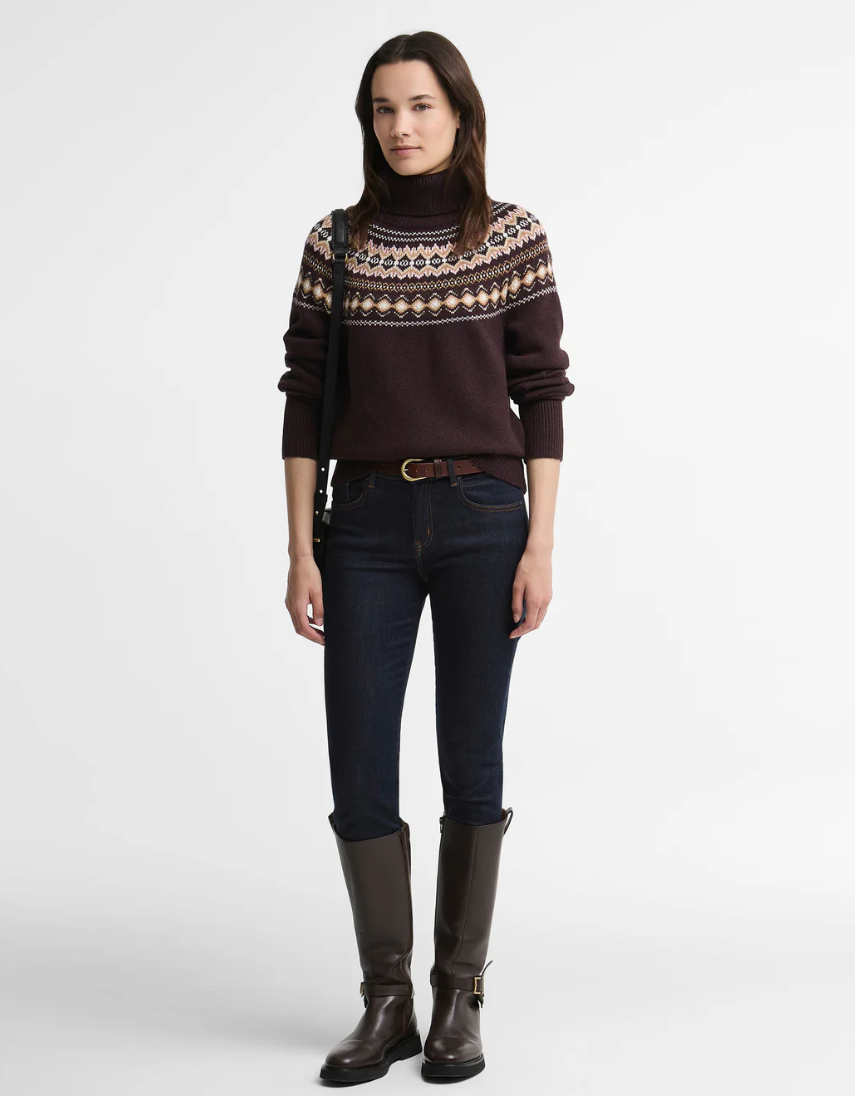 Barbour Darwen Knitted Jumper Seal Brown