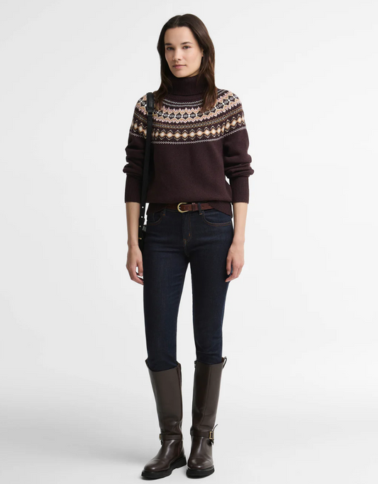 Barbour Darwen Knitted Jumper Seal Brown