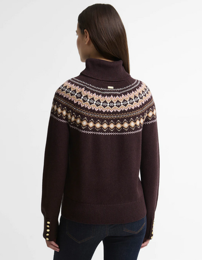 Barbour Darwen Knitted Jumper Seal Brown