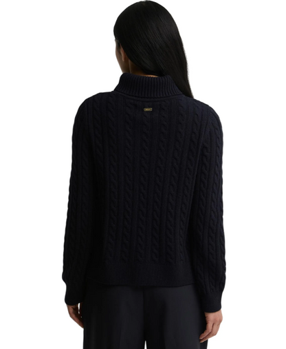 Barbour Ambleside Cable Knitted Jumper Navy