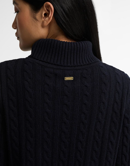 Barbour Ambleside Cable Knitted Jumper Navy