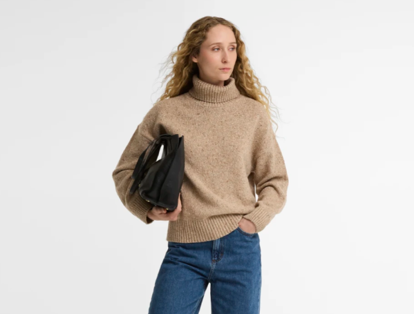 Barbour Stanford Fleck Knitted Jumper Warm Trench