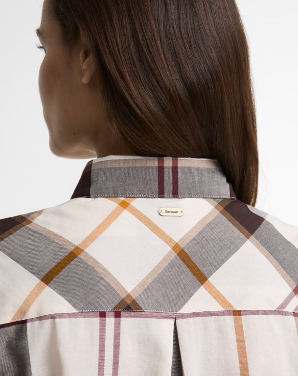Barbour Moorland Shirt Ecru Muted Tartan