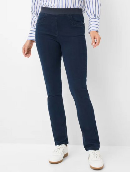 Brax Pamina Trousers Navy Short Length