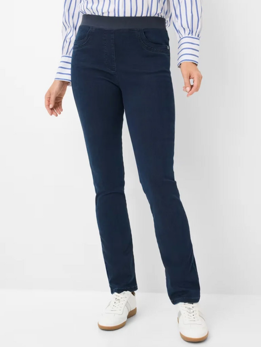 Brax Pamina Trousers Navy Short Length