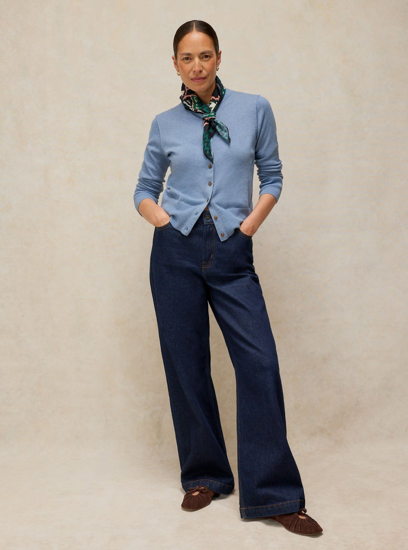 White Stuff Lois Cardigan Mid Blue