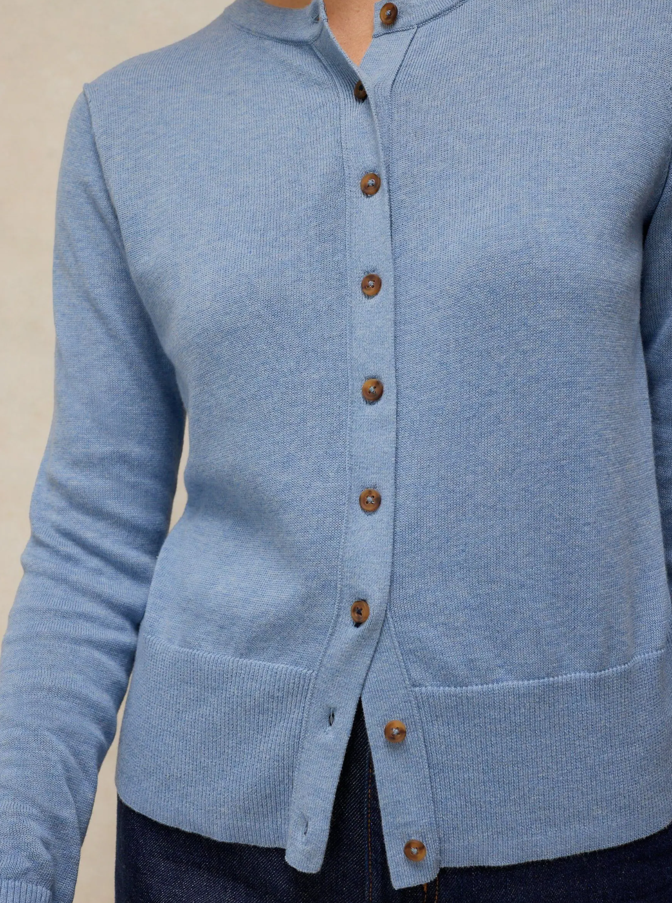 White Stuff Lois Cardigan Mid Blue