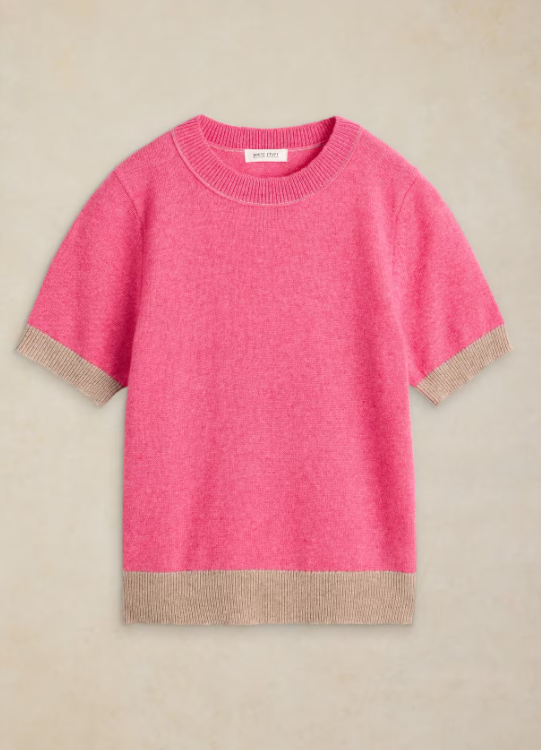 White Stuff Sansa Knitted Tee Pink Multi