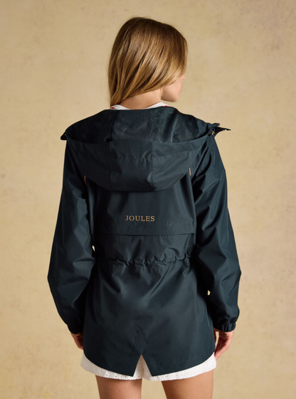 Joules Everdry Waterproof Packable Raincoat With Hood Navy